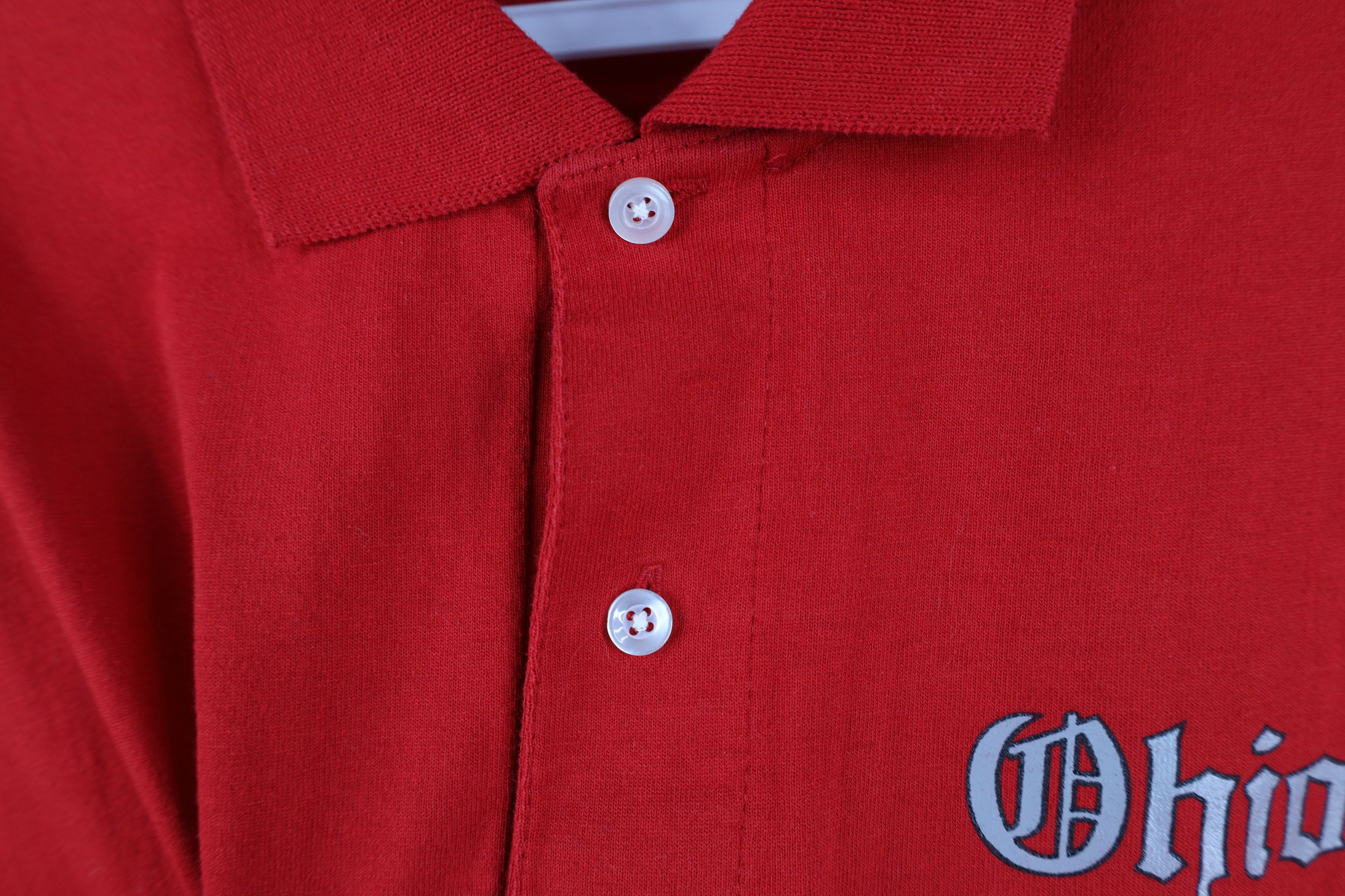 Vintage Vintage 90s Old English Ohio State University Polo Shirt USA Size US M / EU 48-50 / 2 - 6 Thumbnail