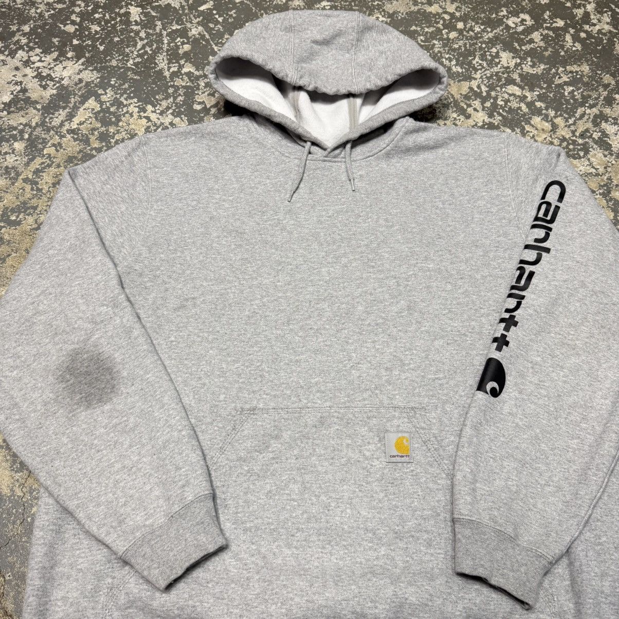 Carhartt Vintage Carhartt Grey Hoodie Sweatshirt Size US XL / EU 56 / 4 - 3 Thumbnail