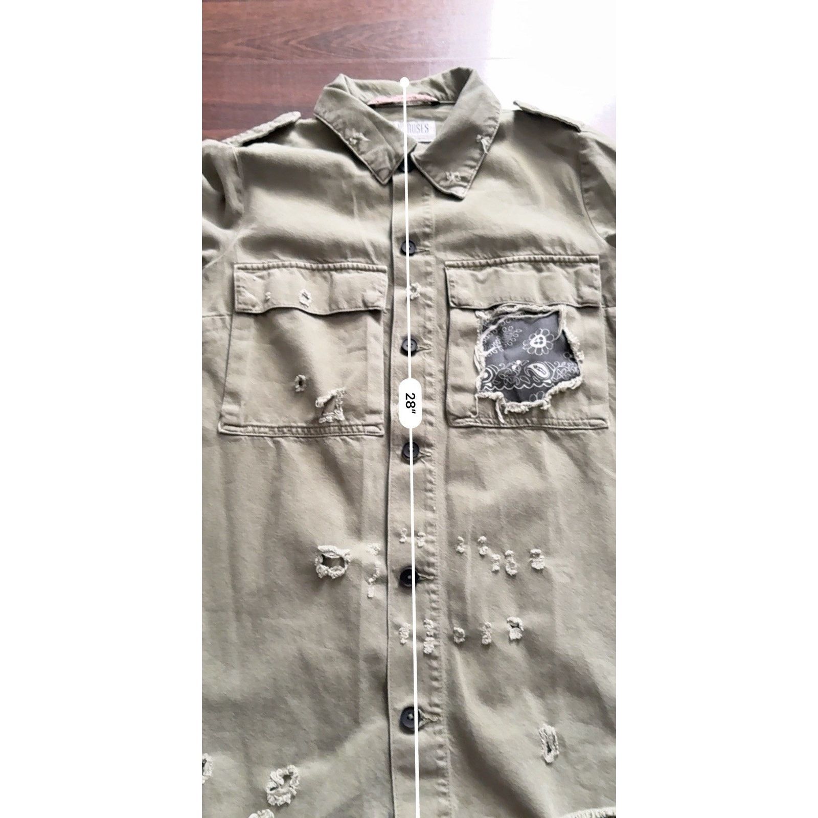 Zara 2017Zara Guns N Roses Military Utility Jacket Distressed S Size S / US 4 / IT 40 - 16 Thumbnail