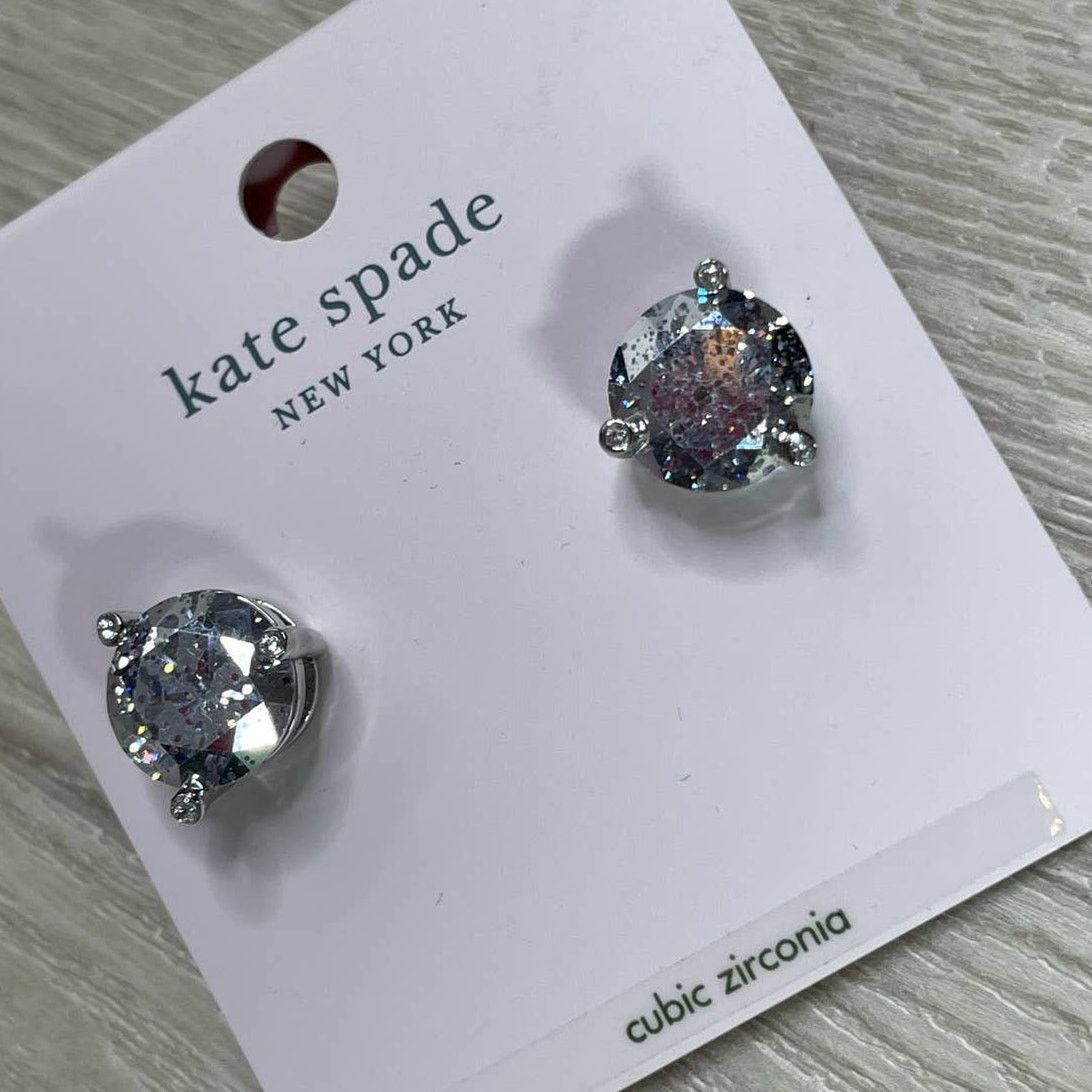 Kate Spade Kate Spade Rise and Shine Clear Stone Silver Patin Earrings Size ONE SIZE - 9 Thumbnail