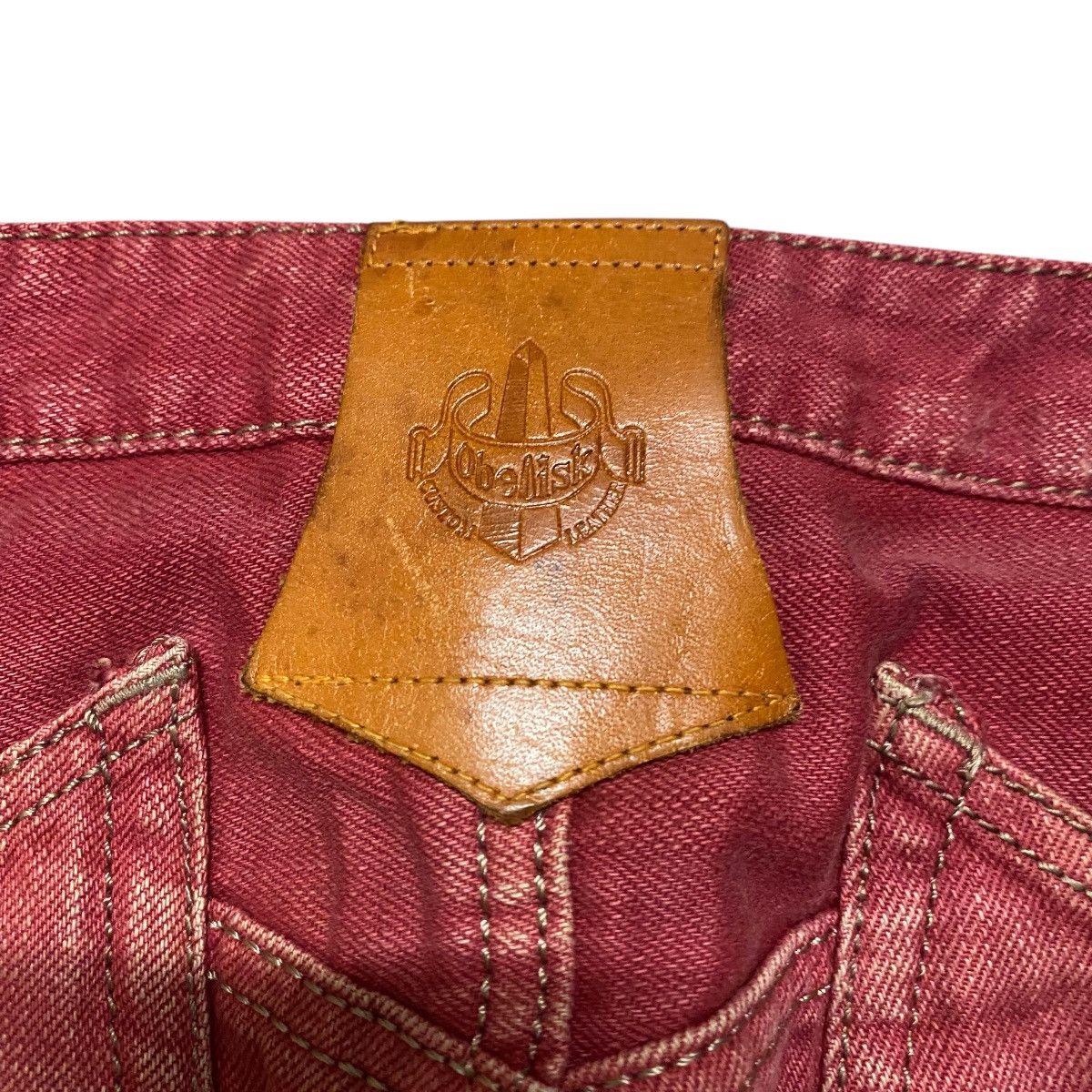 Obelisk Obelisk Red Blood Hole Distressed Denim Flare Jeans Size US 29 - 15 Thumbnail