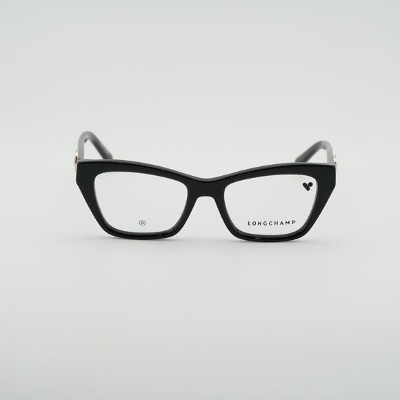 Longchamp Longchamp LO2762 001 Eyeglasses Black 51mm Cat Eye Frame Size ONE SIZE - 4 Thumbnail