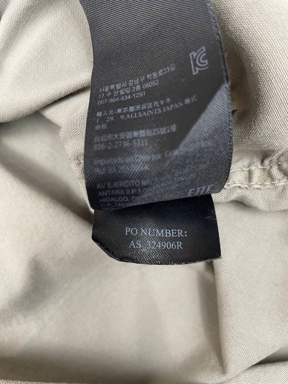 Allsaints AllSaints Men Cotton Button Up Shirt Beige Long Sleeve SizeM Size US M / EU 48-50 / 2 - 6 Thumbnail