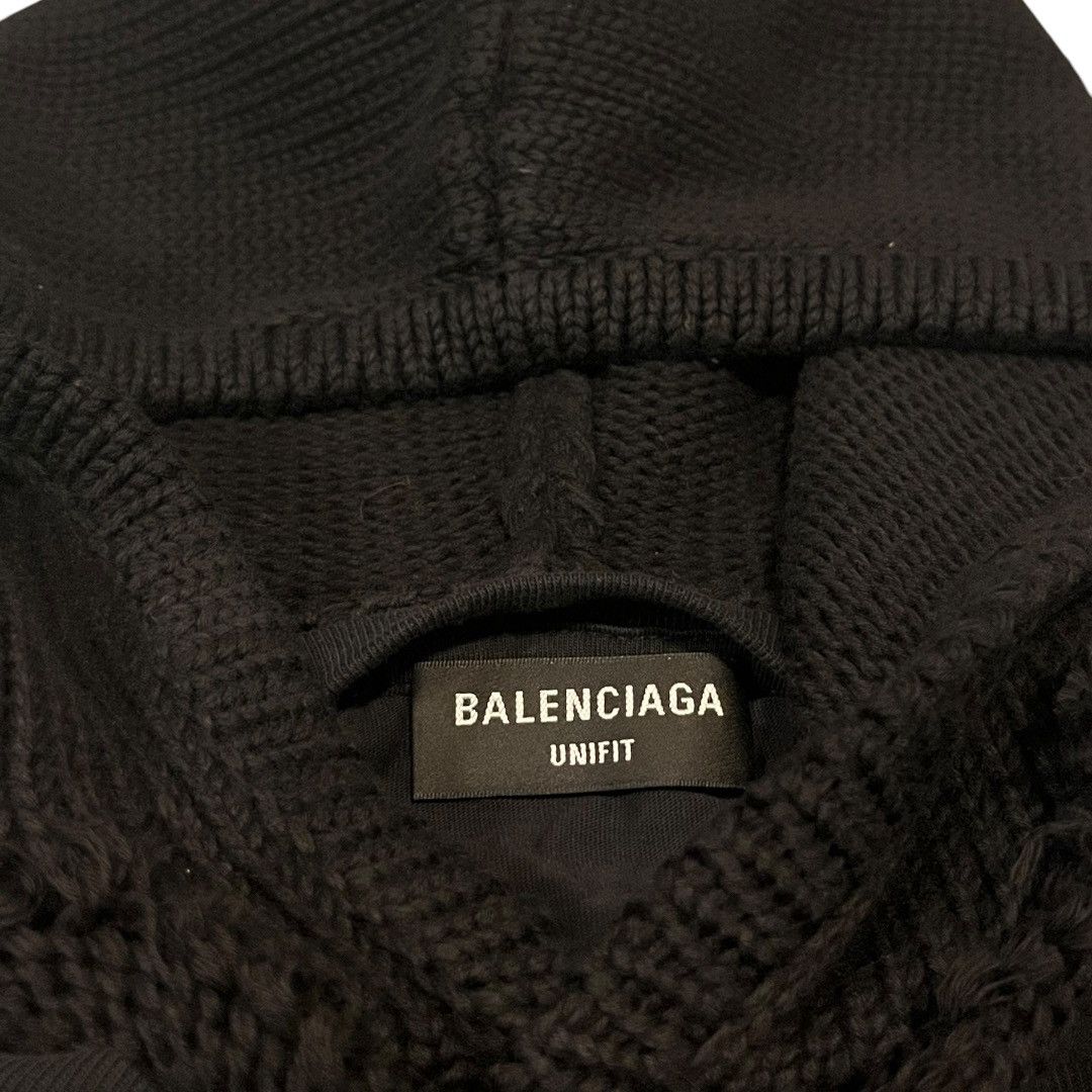 Balenciaga Balenciaga Political Campaign Destroyed Knit Hoodie Size US L / EU 52-54 / 3 - 3 Thumbnail