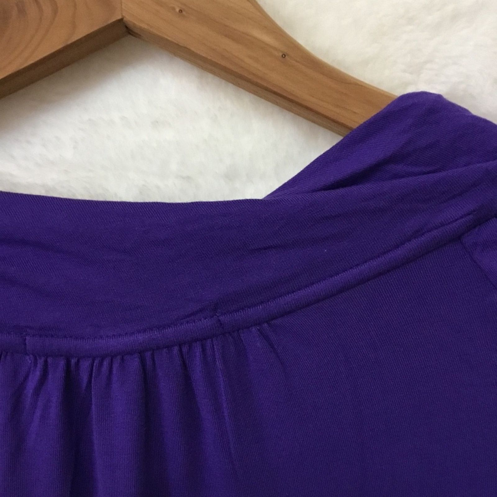 Bcbgmaxazria BCBGMaxAzria Purple Short Sleeve Top Size S / US 4 / IT 40 - 9 Thumbnail