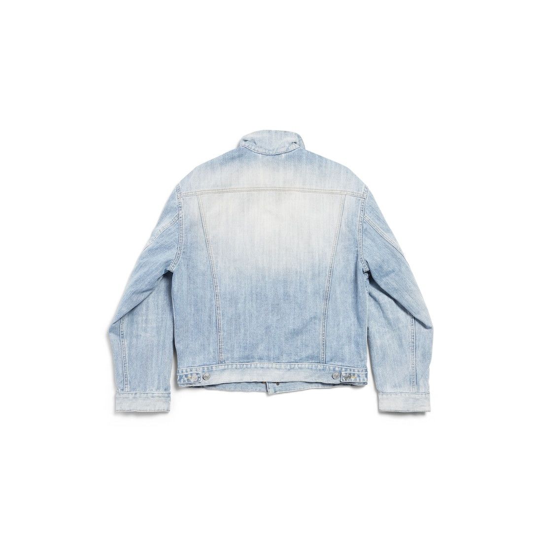 Balenciaga o1s1wg110126 Standing Collar Jacket in Light Blue Size XS / US 0-2 / IT 36-38 - 6 Thumbnail
