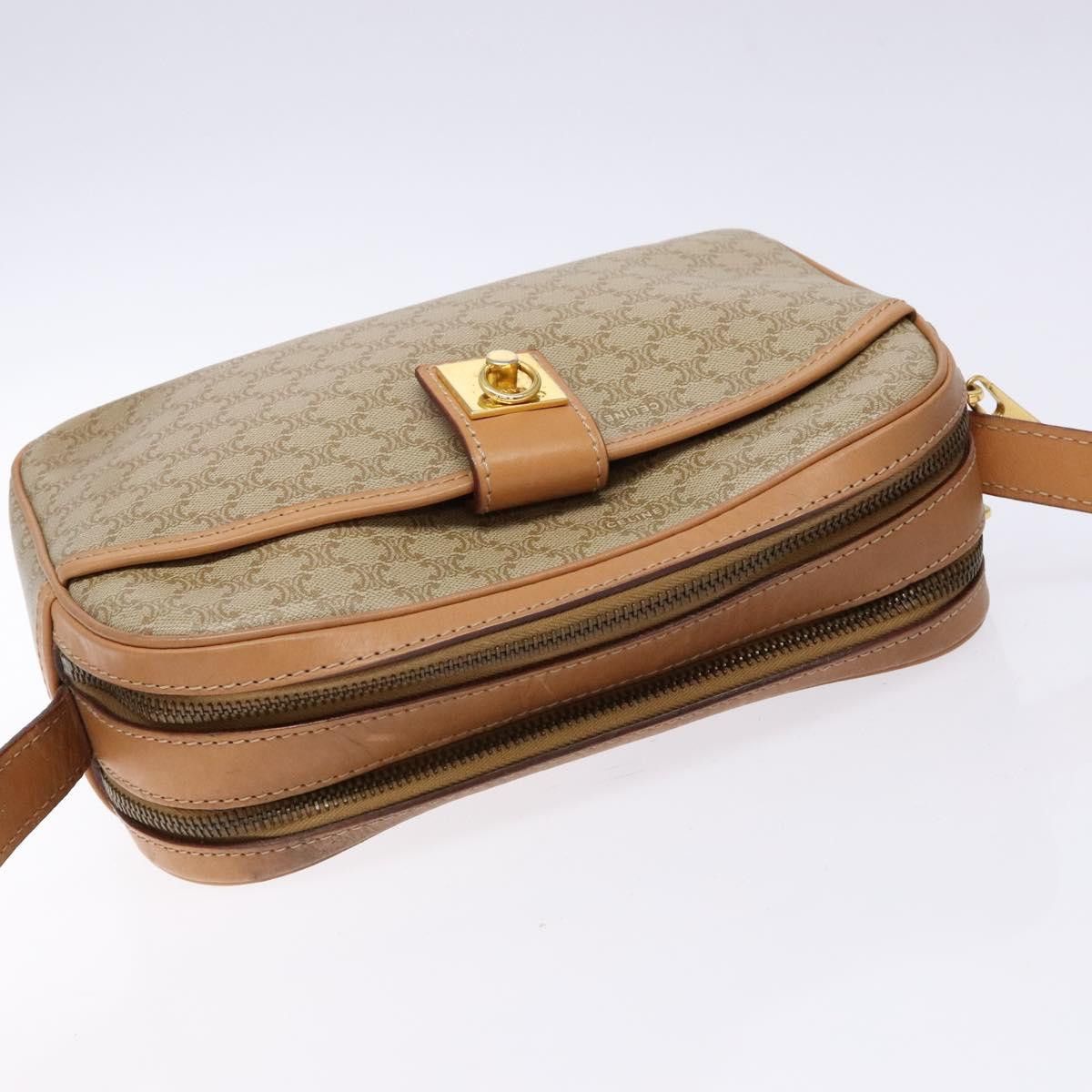 Celine CELINE Macadam Canvas Shoulder Bag Pvc Beige Gold Size ONE SIZE - 6 Thumbnail