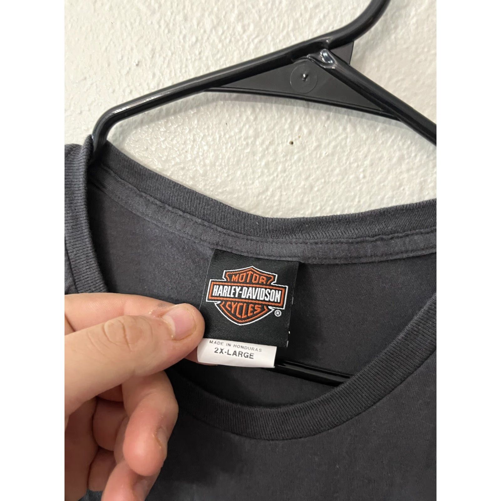 Harley Davidson VINTAGE Harley-Davidson Shirt Mens 2XL Gray Solid Tee Short Sleeve Crew Neck Motorcycle 90s Mens Size US XXL / EU 58 / 5 - 2 Thumbnail