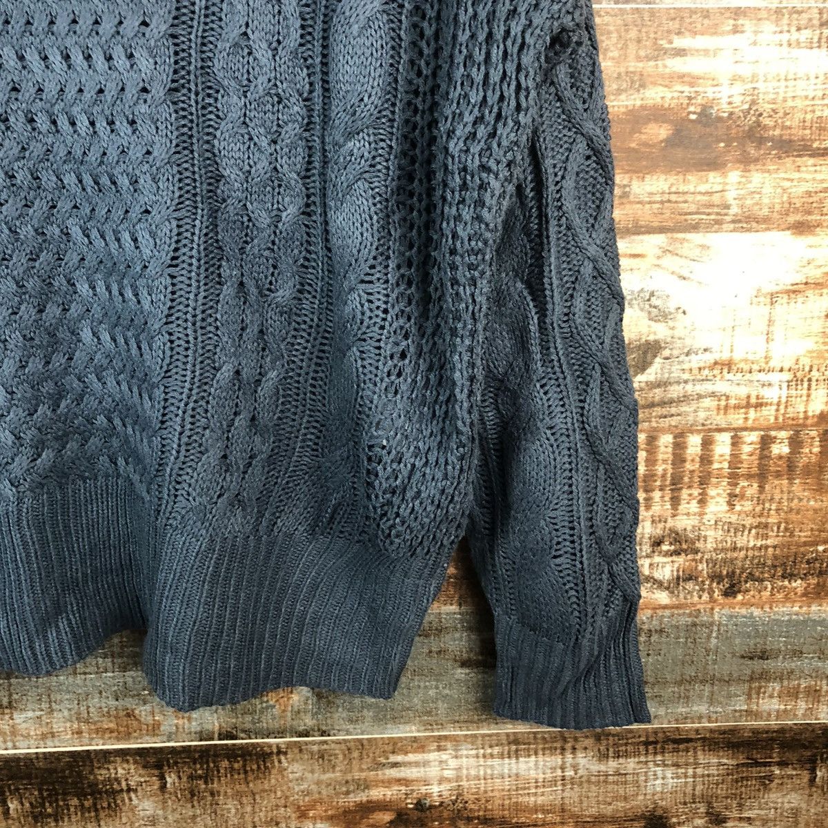 Homespun Knitwear × Japanese Brand DL Japan Vintage sweatshirt Green cable Knitwear #C500 Size US L / EU 52-54 / 3 - 8 Thumbnail