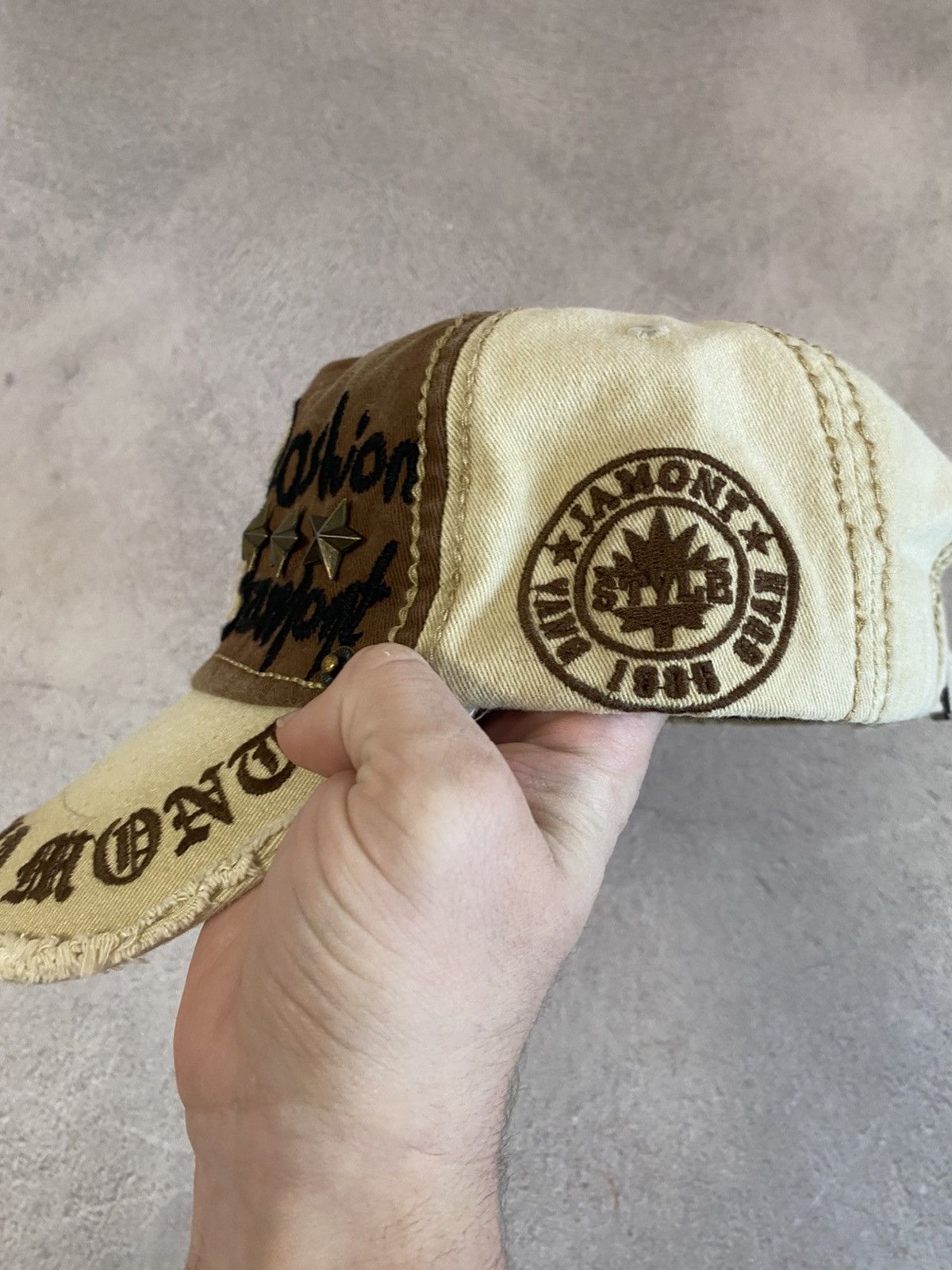 Japanese Brand × Vintage Diesel style Faded Avant garde hat cap Size ONE SIZE - 3 Thumbnail