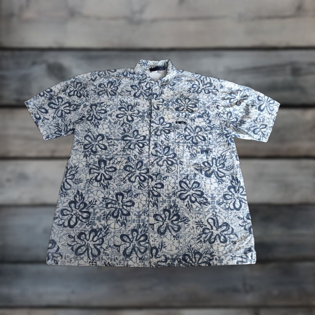 No Fear VINTAGE No Fear Hawaiian Shirt Men Large Short Sleeve Button Up Floral Summer Casual Beach USA Made Size US L / EU 52-54 / 3 - 1 Thumbnail