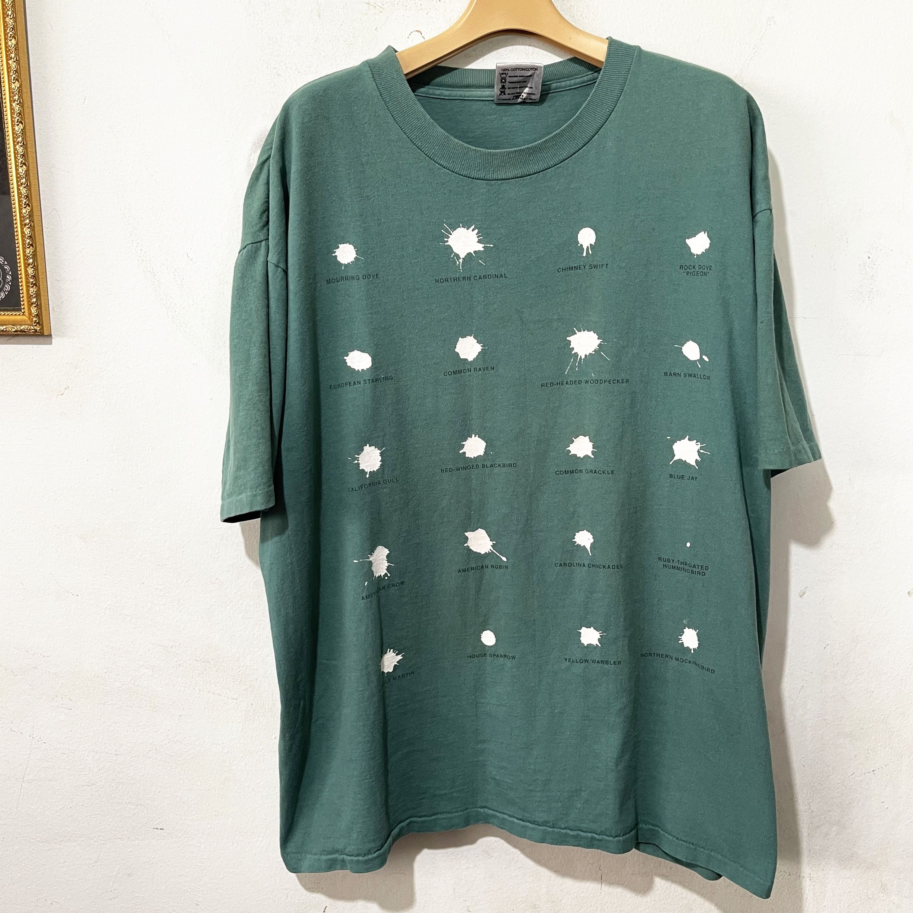 Vintage Vintage 90s Bird Poop Identification T-Shirt Size US XL / EU 56 / 4 - 1 Thumbnail