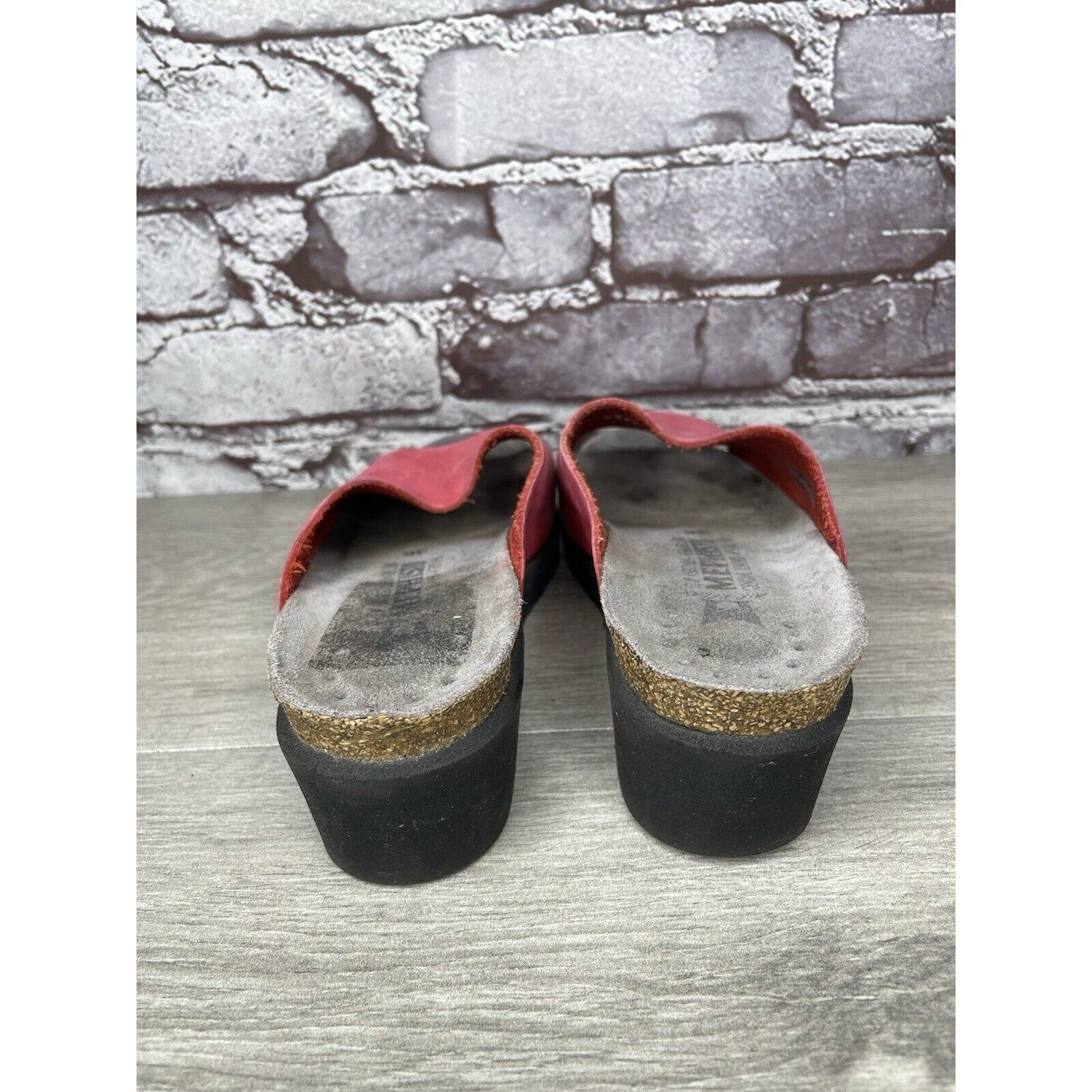 Mephisto Mephisto Lisane Pink Nubuck Leather Slide Cork Wedge Sandals Size US 6 / IT 36 - 6 Thumbnail