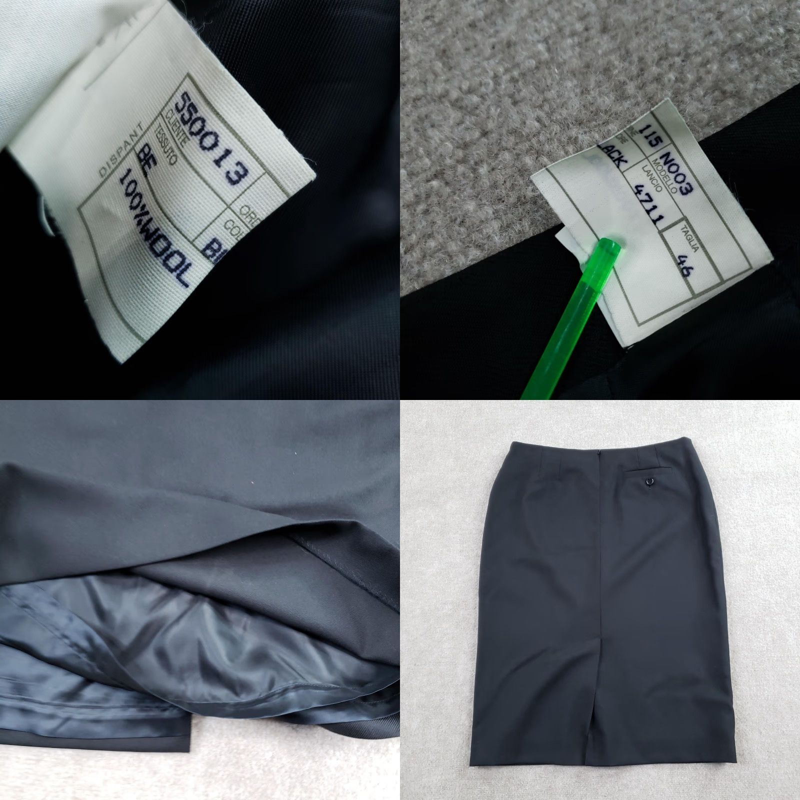Margaret Howell Margaret Howell Skirt 46 Black Wool Pencil Lined Made In Italy Career Womens Size 32" / US 10 / IT 46 - 8 Thumbnail