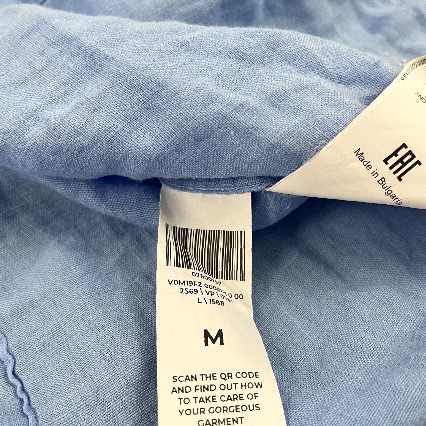120% Lino VINTAGE 120% Lino Shirt Men Medium Blue Linen Button Up Casual Summer Preppy Size US M / EU 48-50 / 2 - 3 Thumbnail