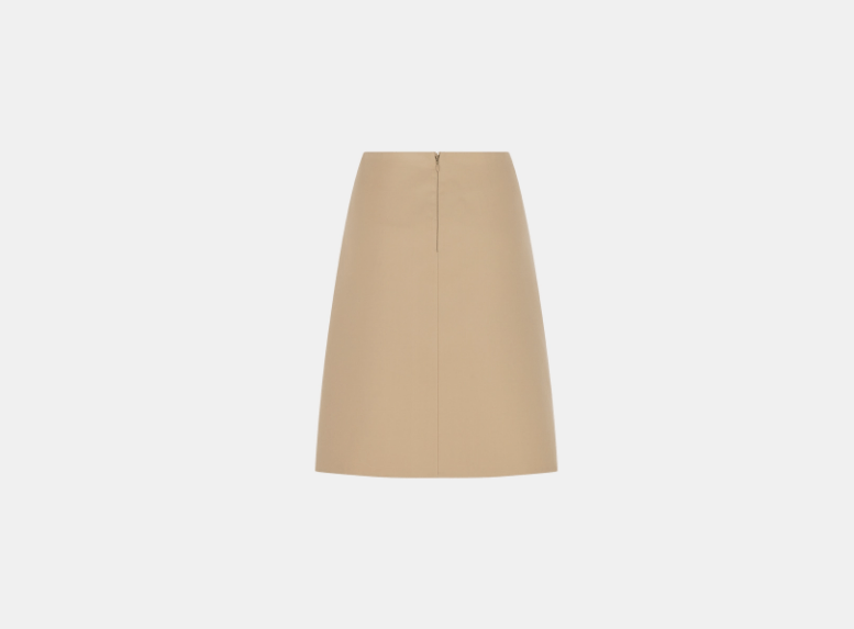 Dior o1w1db11225 450J17 Straight Mini Skirt in Beige Size 25" / US 0 / IT 36 - 2 Thumbnail