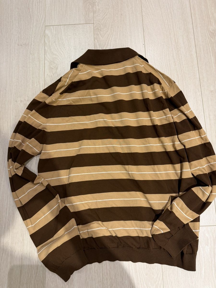 Miu Miu Brown and beige stripe sweater Size S / US 4 / IT 40 - 2 Thumbnail