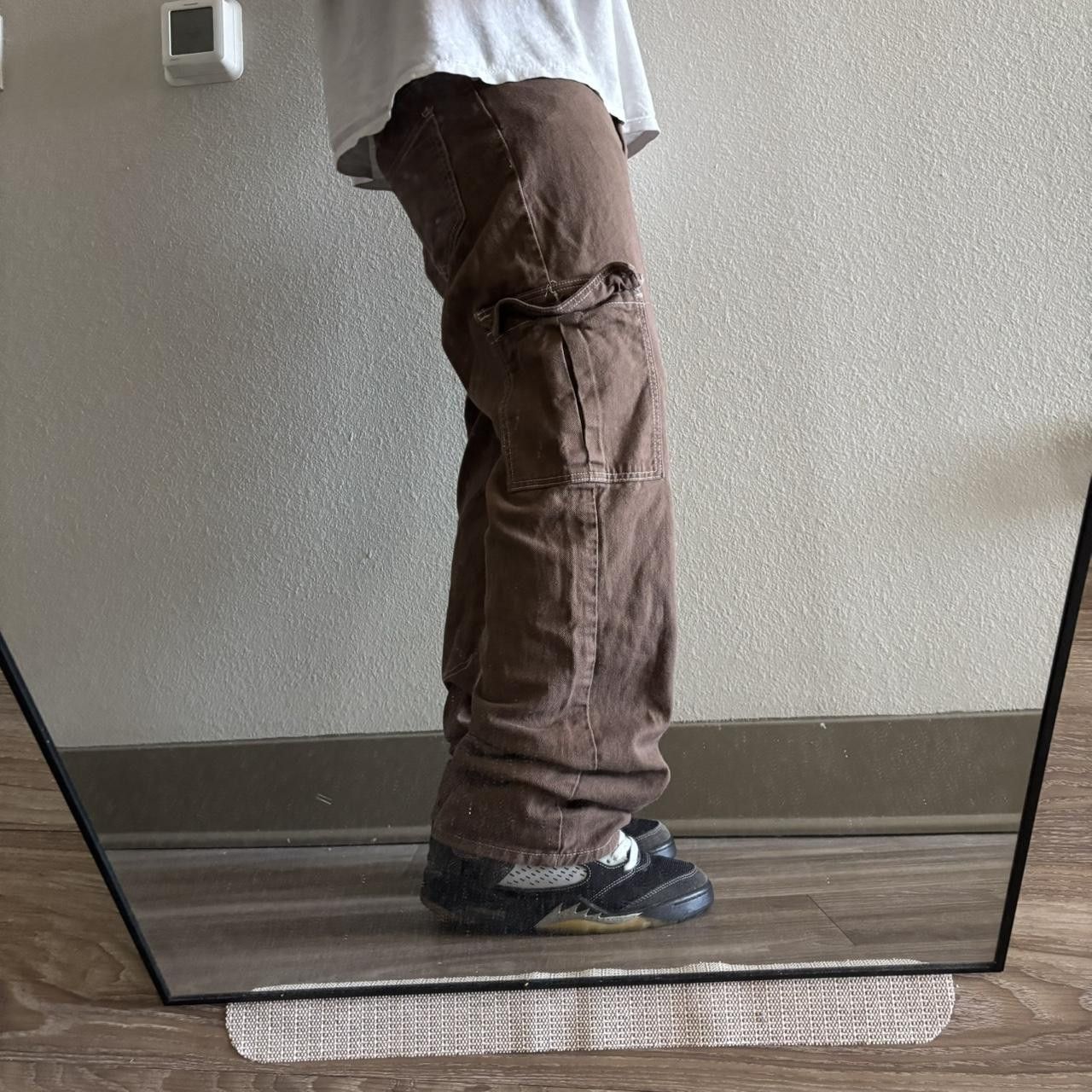 Japanese Brand Crazy Vintage Y2K/2000s Brown Streetwear Skater Style Cargo Pants! 29x29 Size US 29 - 2 Thumbnail