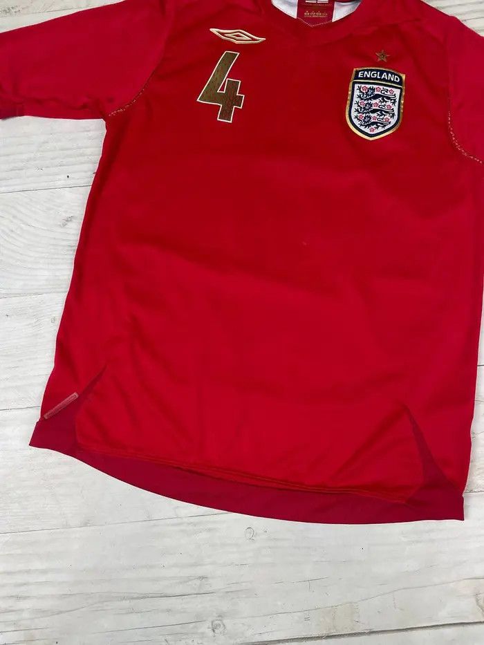 Umbro Umbro England 2006 2008 Gerrard#4 Away Shirt Soccer Jersey Size US M / EU 48-50 / 2 - 4 Thumbnail