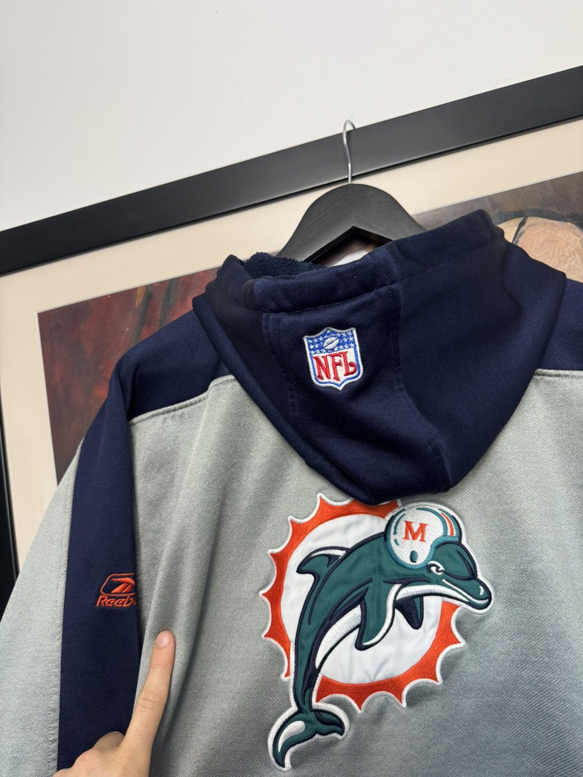 Reebok Reebok x Miami Dolphins Spellout Hoodie NFL Team Football Size US M / EU 48-50 / 2 - 4 Thumbnail