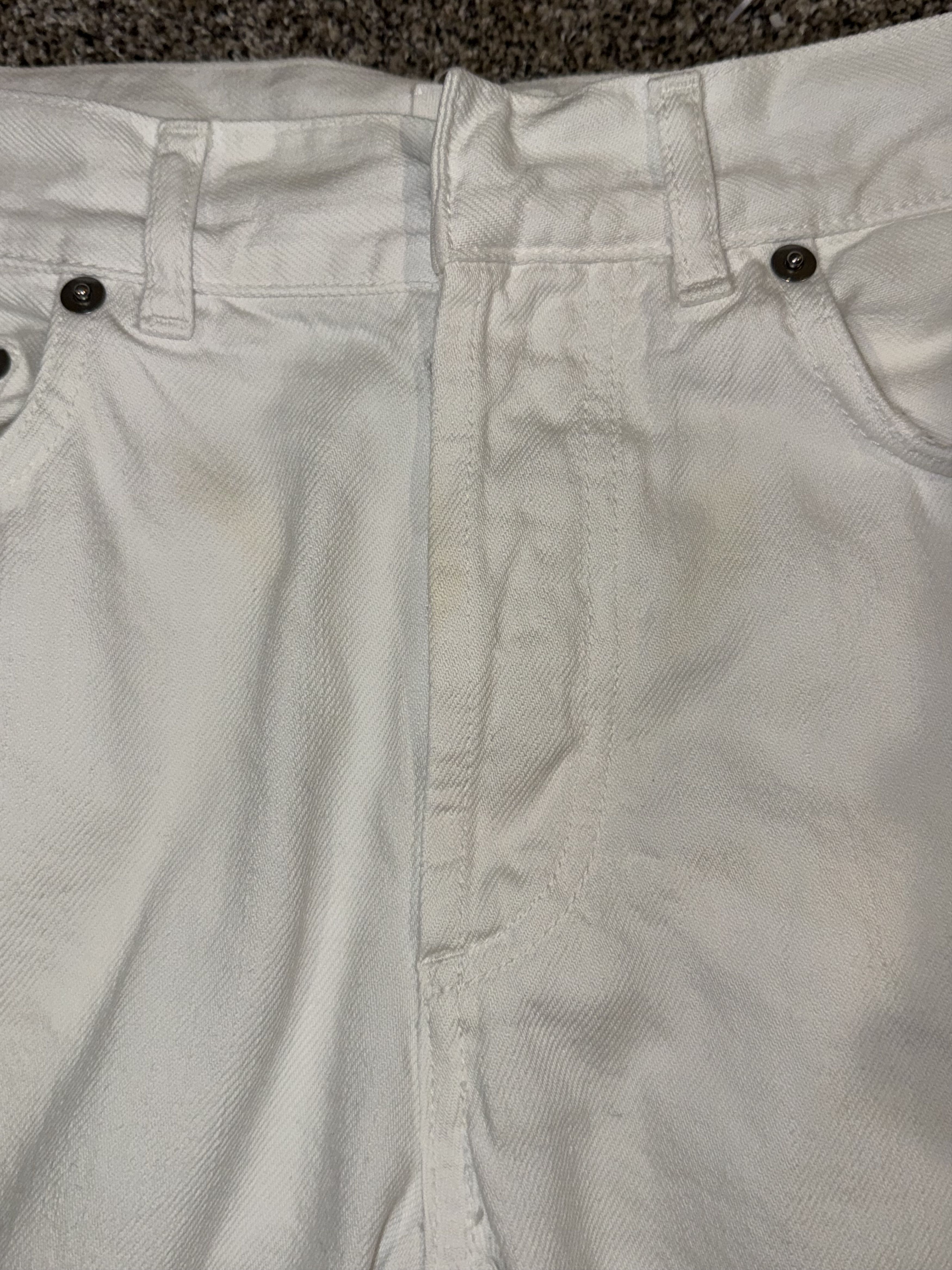 Dior Dior Crop White Denim Jeans Button Fly Fold Up Hem Size 28" / US 6 / IT 42 - 14 Thumbnail