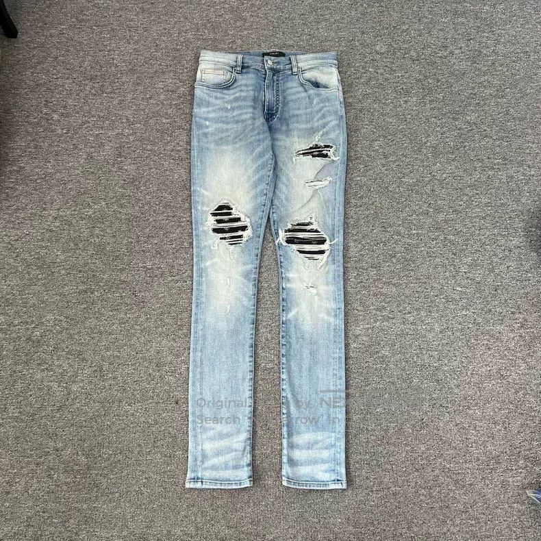 Amiri Amiri Size 31 Blue cashew jeans Size US 31 - 1 Thumbnail