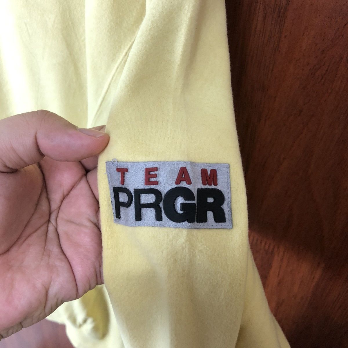 Japanese Brand × Vintage PRGR Yellow Sweatshirt #7547 Size US L / EU 52-54 / 3 - 10 Thumbnail