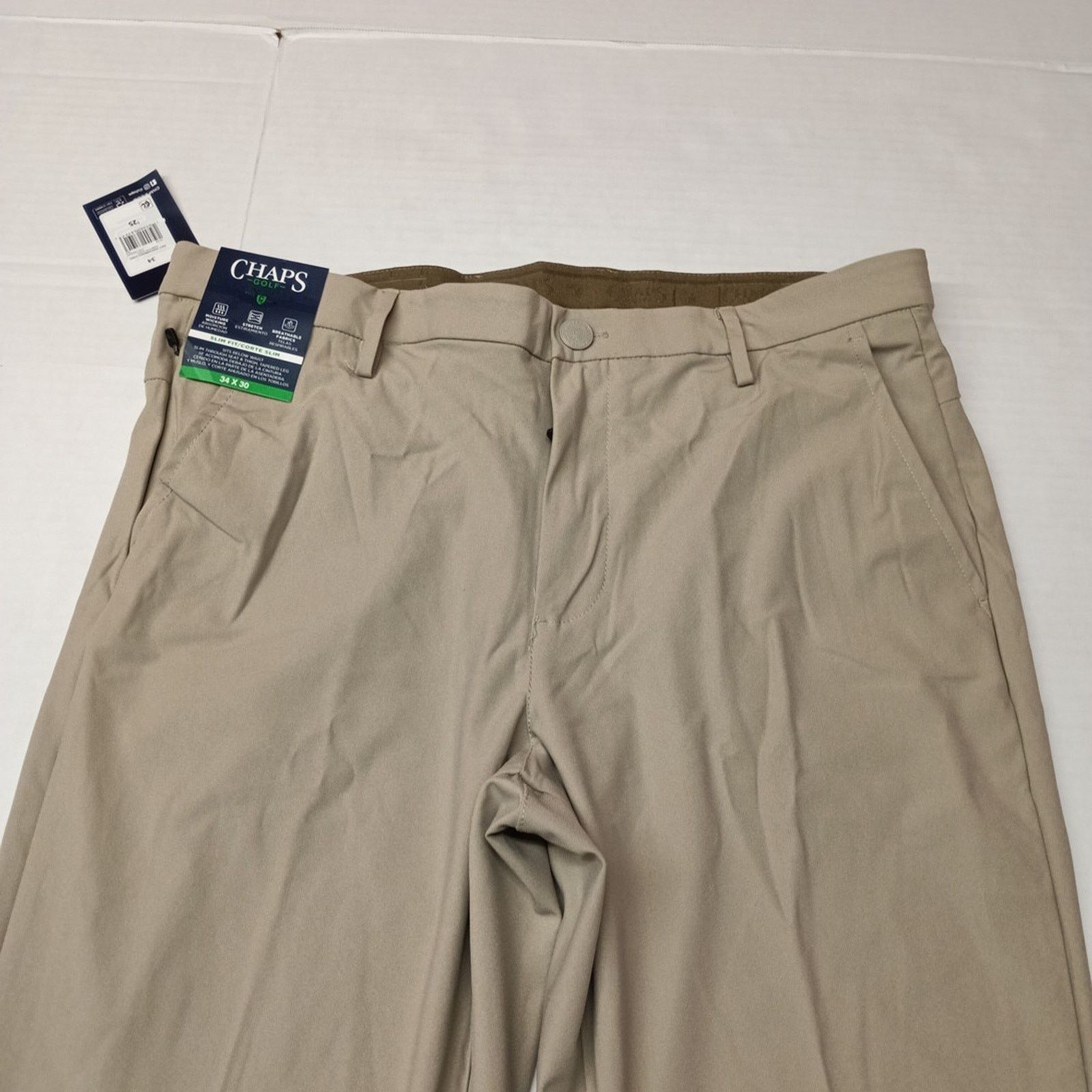 Chaps Chaps Golf Performance Slim Fit Pants Men's 34x30 Beige Size US 34 / EU 50 - 4 Thumbnail