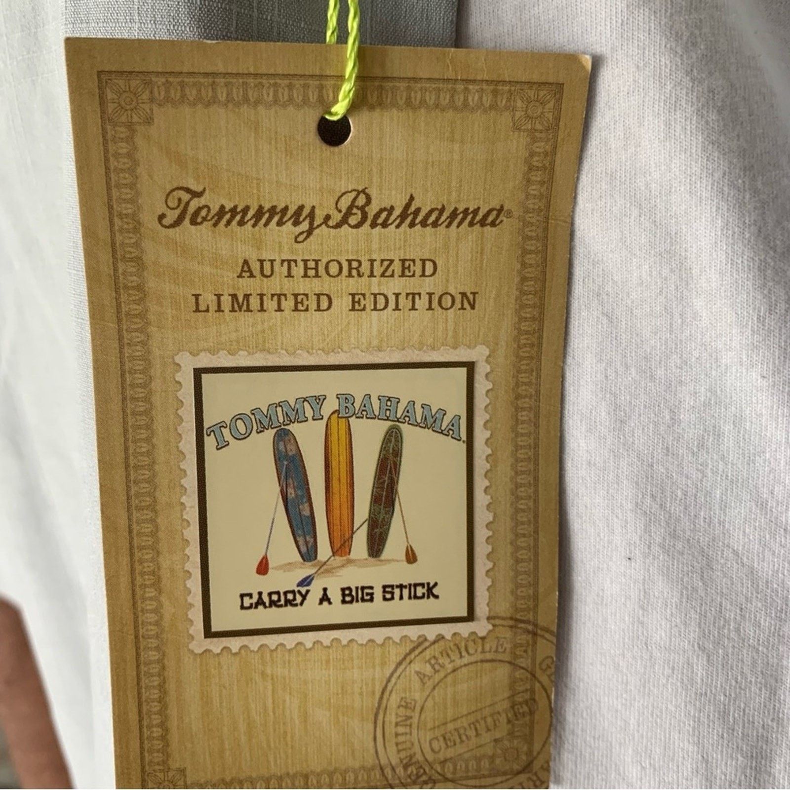 Tommy Bahama Tommy Bahama Silk Carry A Big Stick Embroidery Surfboards Size US S / EU 44-46 / 1 - 8 Thumbnail