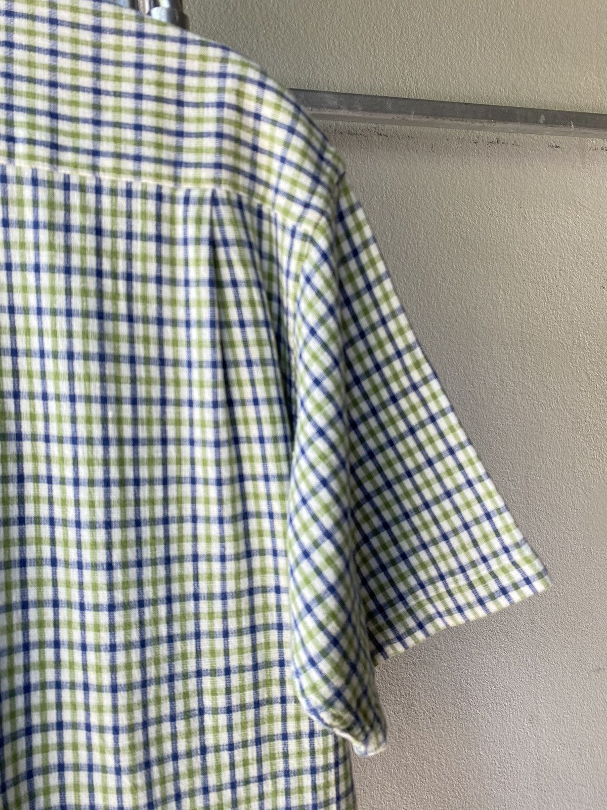 Beams Plus BEAMS Green, White, and Blue Checkered Short-Sleeve Shirt Size US M / EU 48-50 / 2 - 10 Thumbnail
