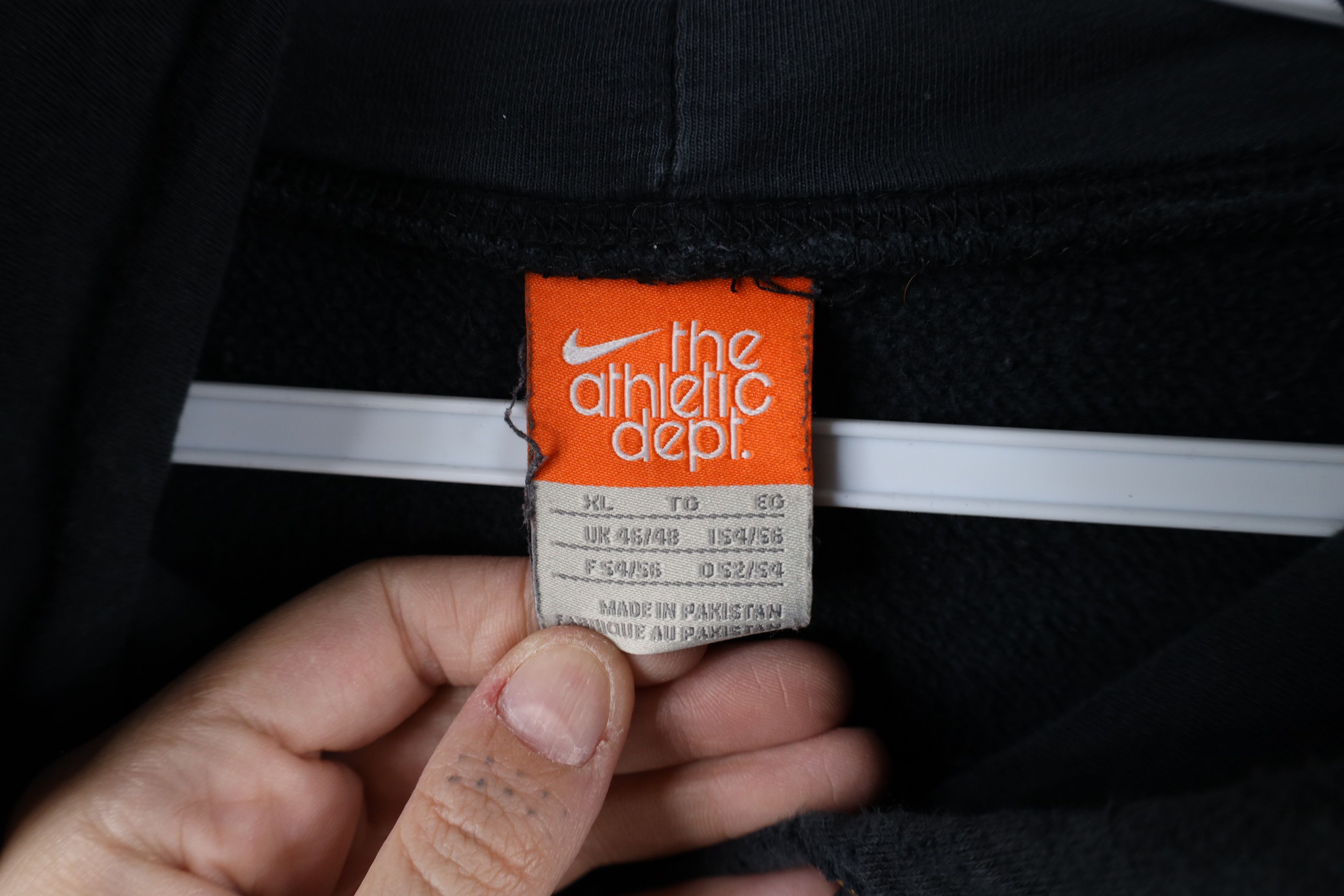 Nike × Vintage Vintage Nike Scott Mini Swoosh Hoodie Sweatshirt Black Size US XL / EU 56 / 4 - 9 Thumbnail