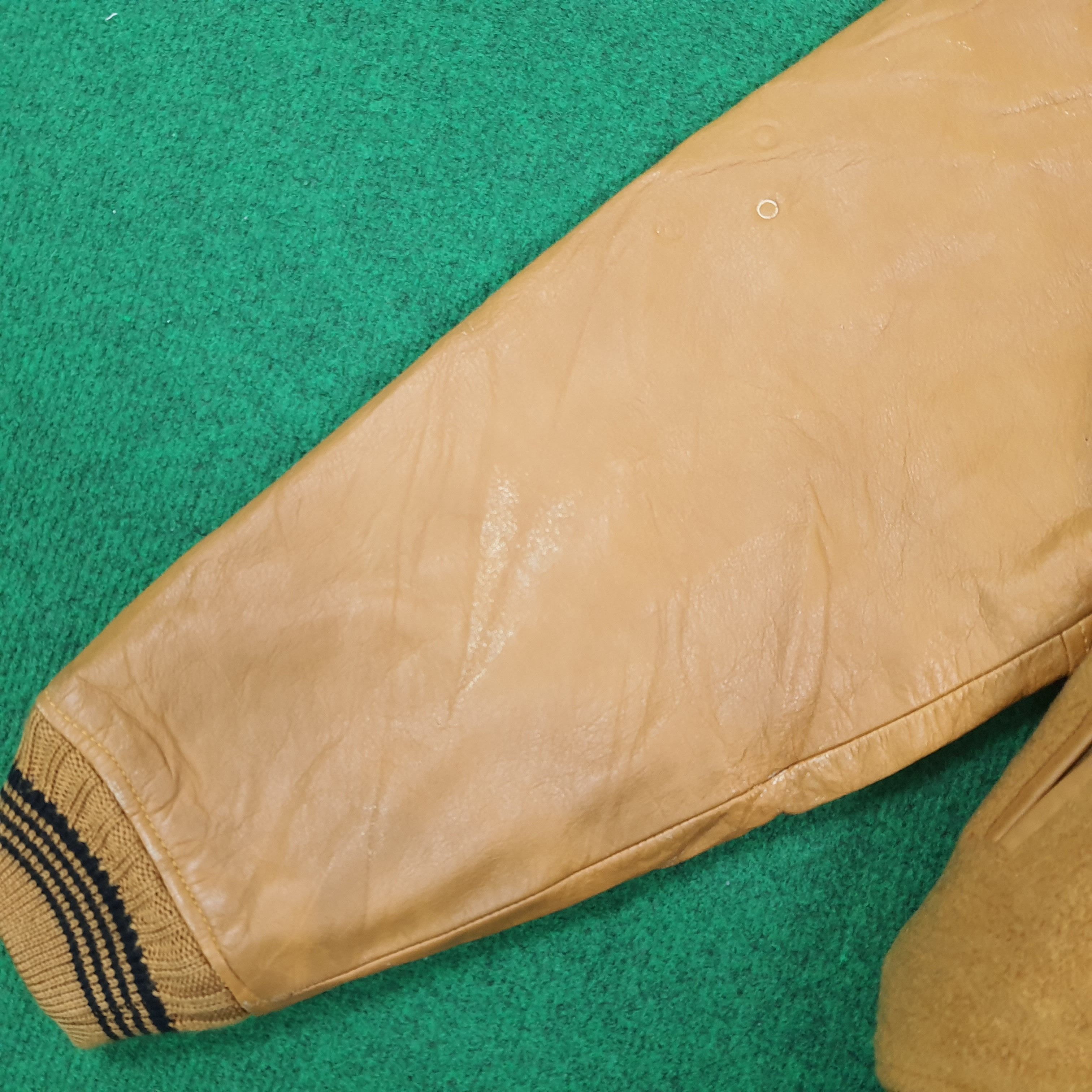 Vintage Vintage 90s Mac Hope Leather Ivy Varsity Jacket Size US M / EU 48-50 / 2 - 14 Thumbnail