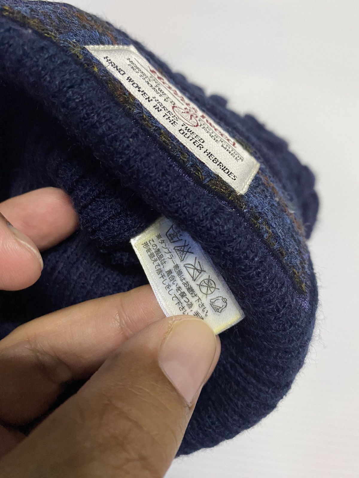 Harris Tweed Harris Tweed Patches Knitted Beanie Size ONE SIZE - 5 Thumbnail