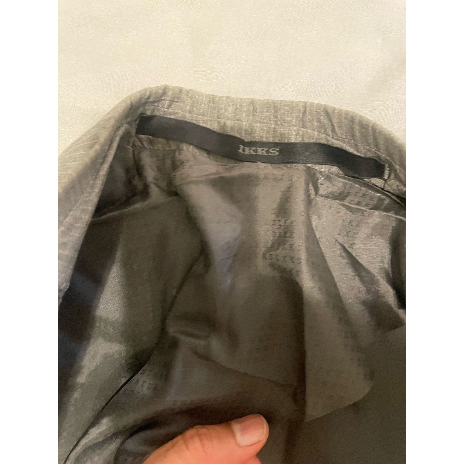 IKKS Ikks- pin Stripe Blazer / size 38R / Gray Size 38R - 7 Thumbnail