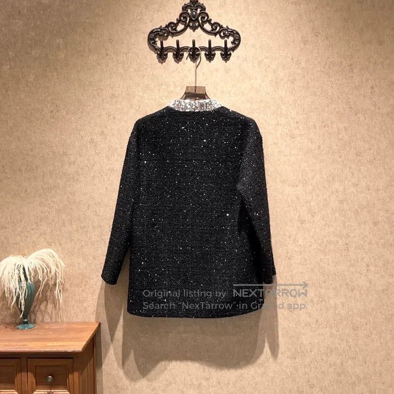 Valentino Valentino Black V-neck sequin cardigan Size XS / US 0-2 / IT 36-38 - 3 Thumbnail