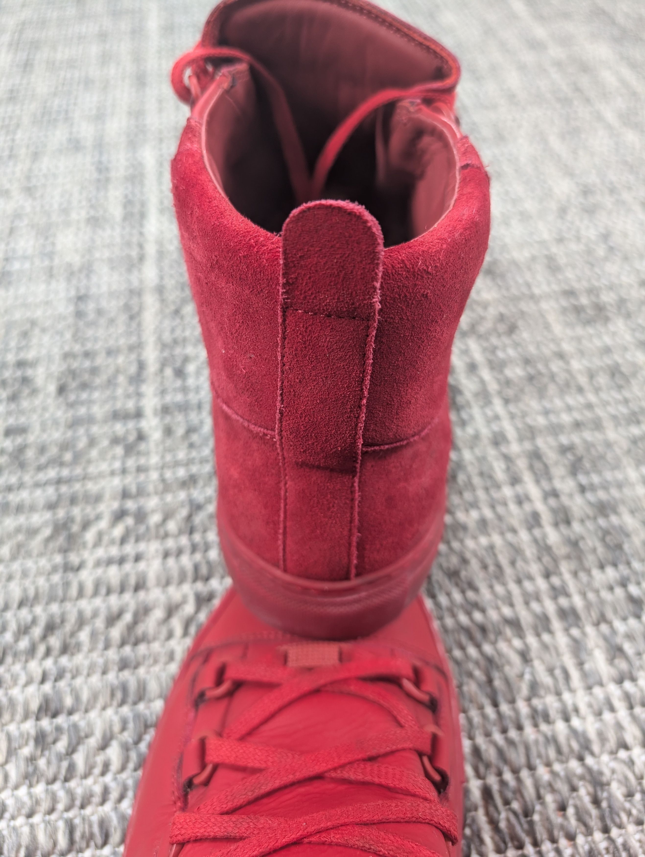 Balenciaga Balenciaga Arena High Red Leather Suede Shoes Size US 10 / EU 43 - 7 Thumbnail