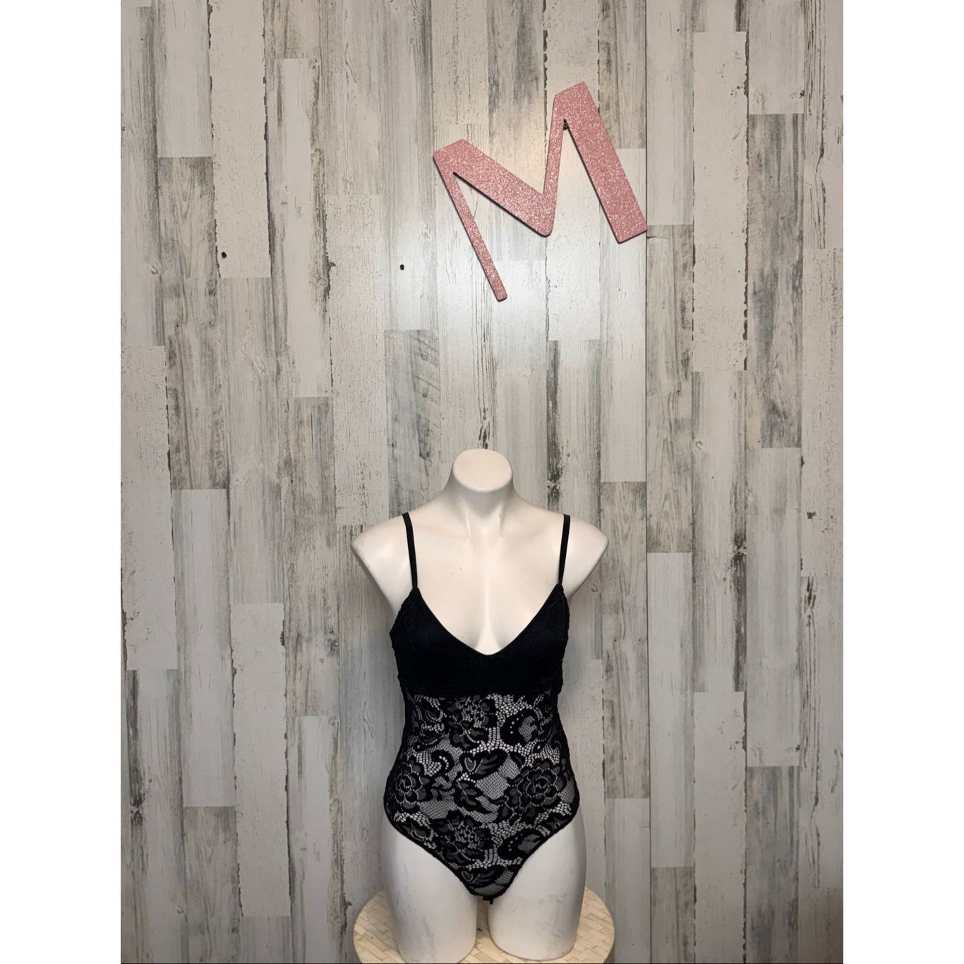 Other Black Lace Bodysuit | Sexy Floral Lingerie One-Piece – Size Medium Size M / US 6-8 / IT 42-44 - 1 Thumbnail