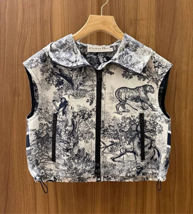 Dior Dior Animal print hooded vest Size XXS / US 00 / IT 34 - 1 Thumbnail