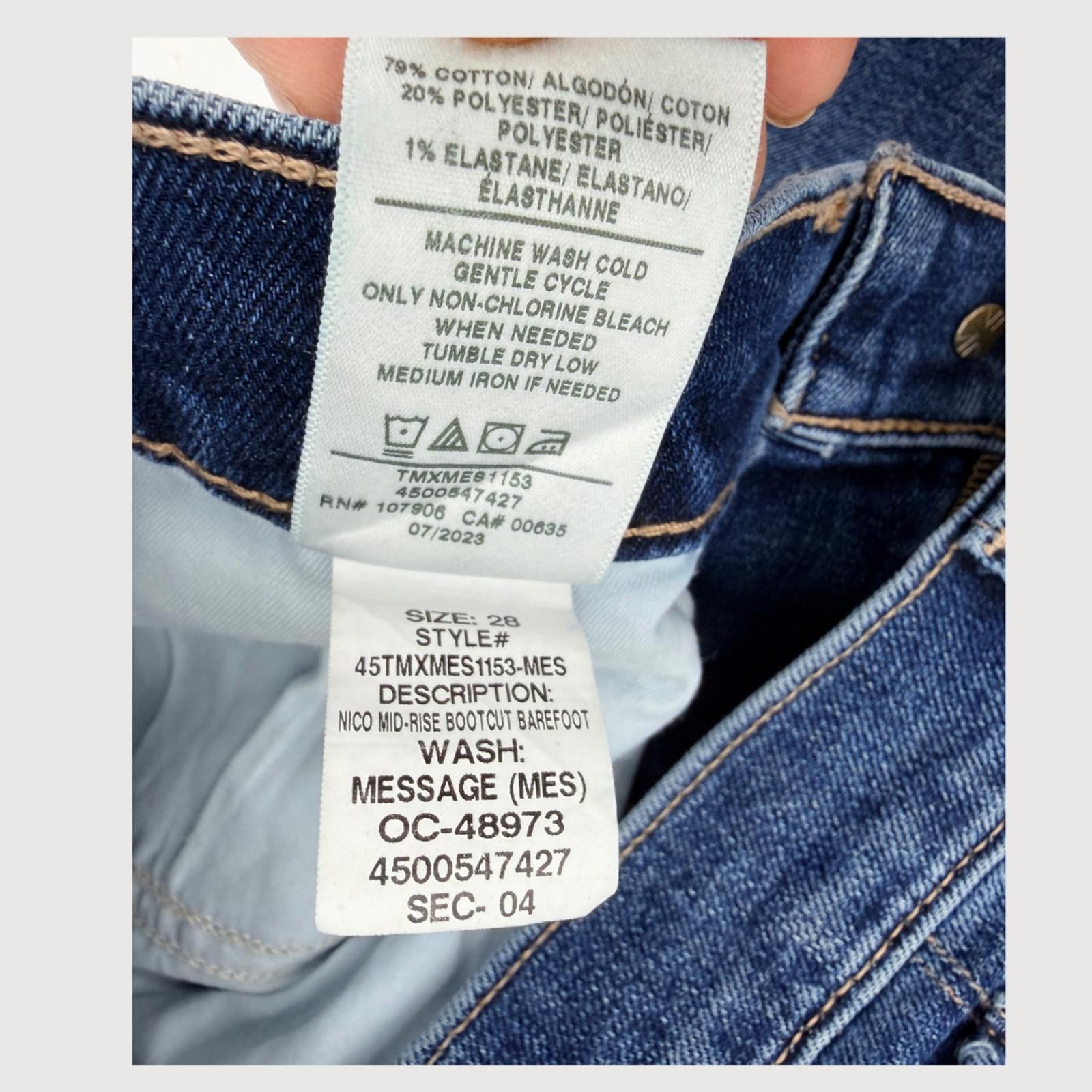 Hudson Hudson Nico Bootcut Jeans Dark Wash Mid Rise 28 Size 28" / US 6 / IT 42 - 5 Thumbnail