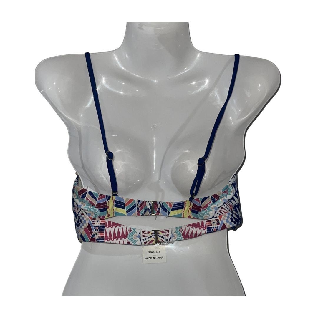 Bar III Aztec Sunset Print Underwire Bikini Top Small Beach Vacation Size ONE SIZE - 2 Thumbnail