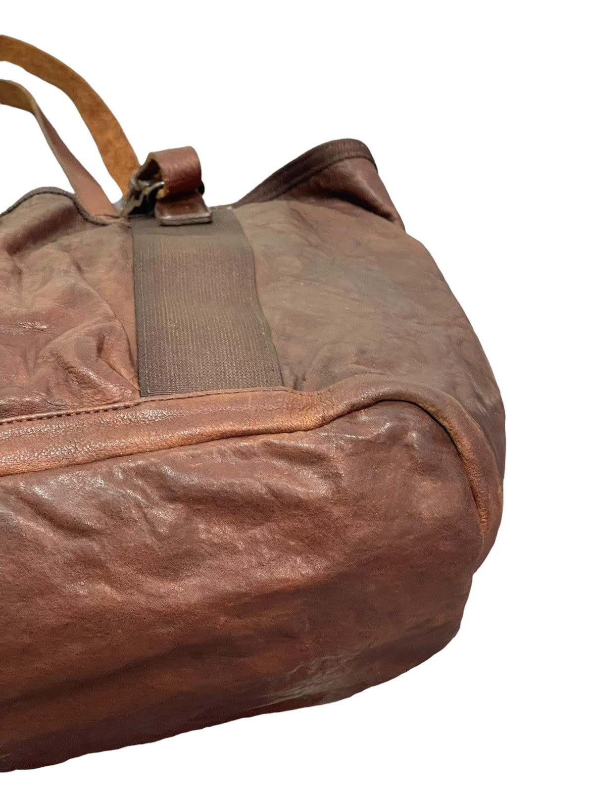 Japanese Brand Full Leather Patina Never Fade Tote Shoulder Bag 3🟩 Size ONE SIZE - 8 Thumbnail