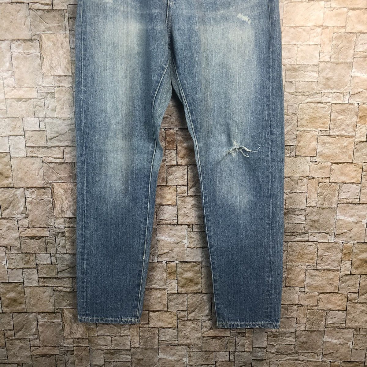 Japanese Brand Archives Blue Distressed Denim Pants #A65 Size US 30 / EU 46 - 3 Thumbnail