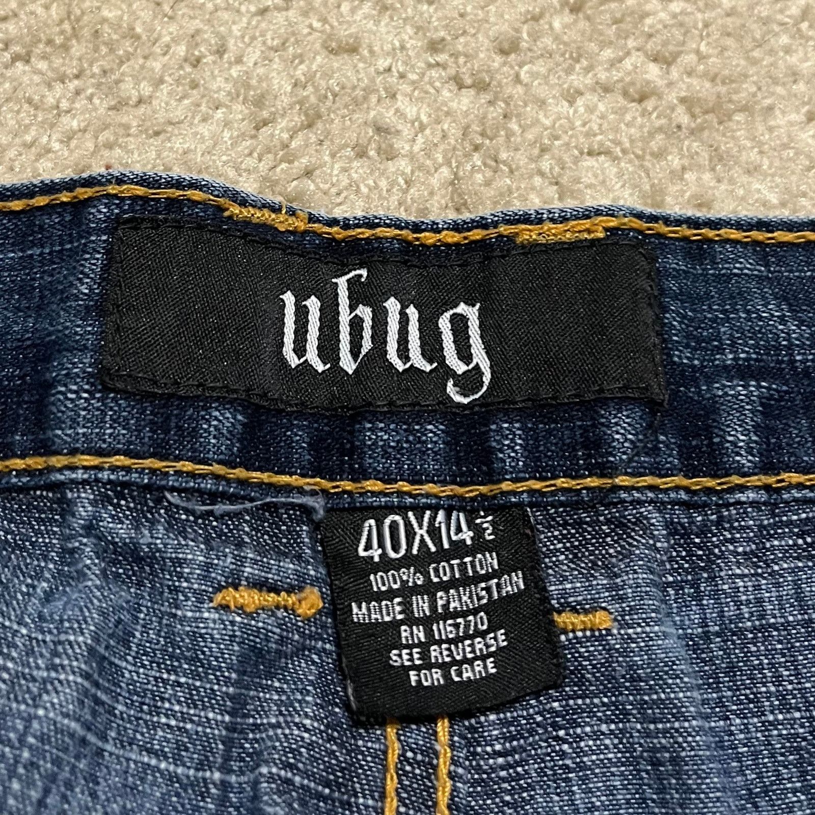 Other Ubug Y2K Baggy Skater Gold Embroidered Jorts 38W Size US 38 / EU 54 - 4 Thumbnail