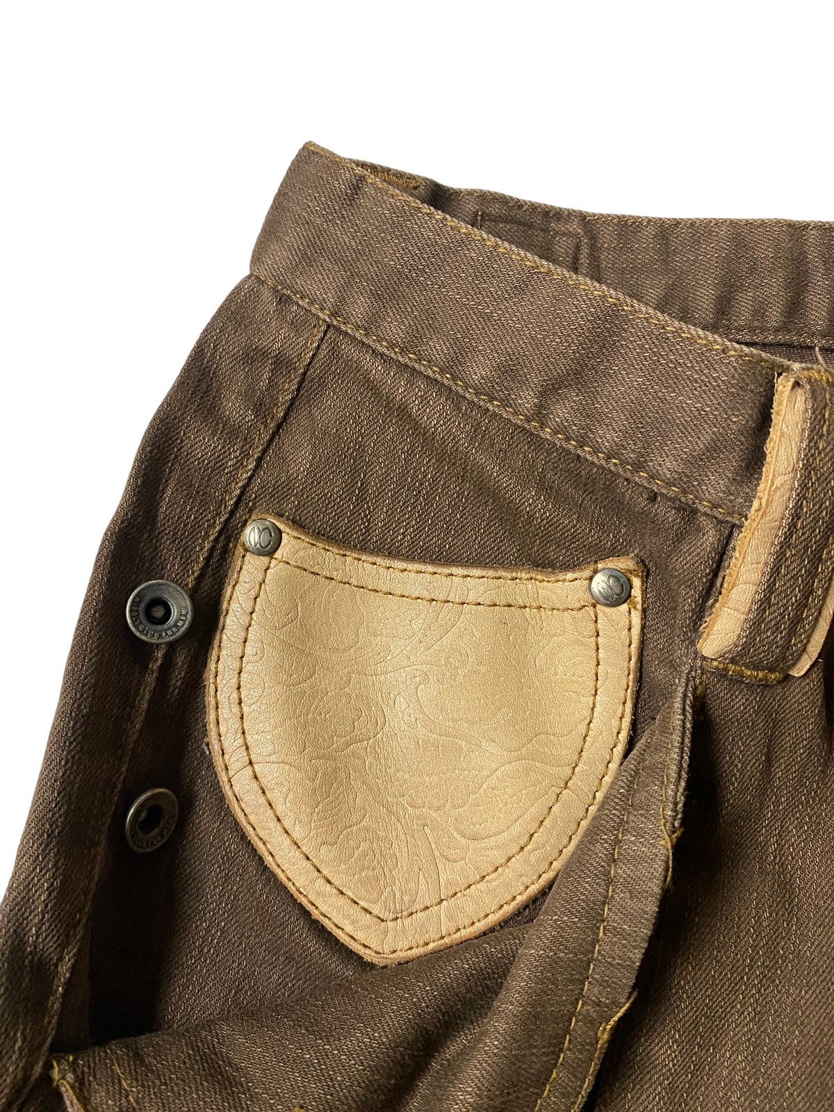 If Six Was Nine Nicole Club Flared Mudwash Leather Jeans Size US 30 / EU 46 - 5 Thumbnail