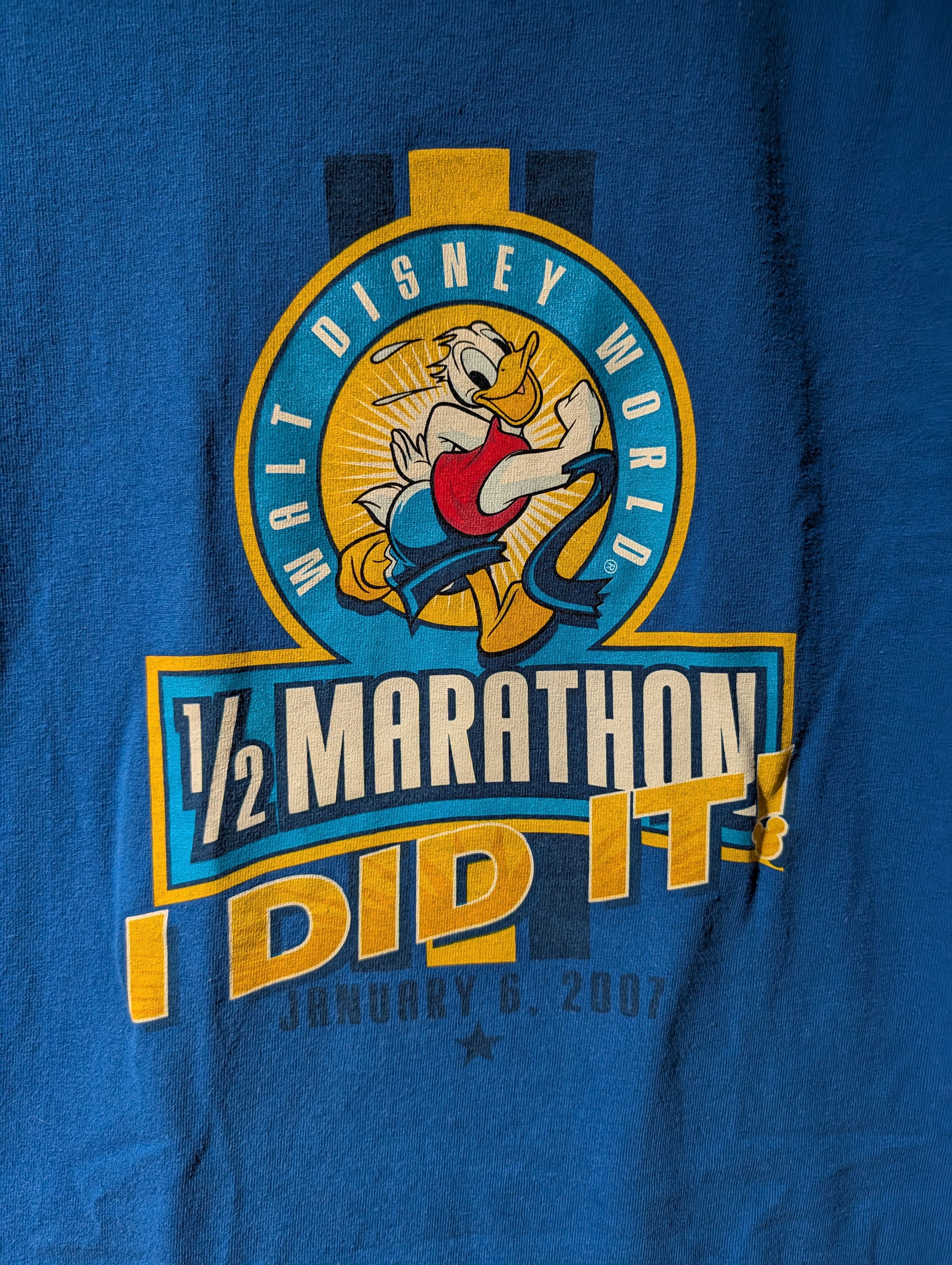 Disney Vintage 2007 Disney Donald Duck 1/2 Marathon I Did T-Shirt Size US S / EU 44-46 / 1 - 2 Thumbnail