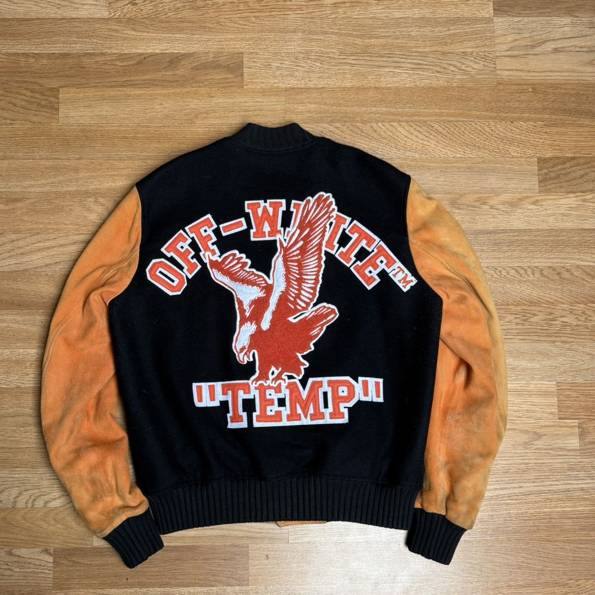 Off-White Off-White Eagle Patch Varsity Jacket Size US L / EU 52-54 / 3 - 4 Thumbnail