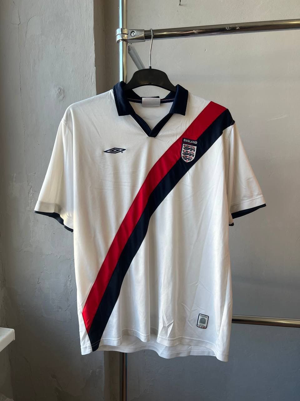 Umbro 2001/03 ENGLAND TEAM TRAINING SOCCER JERSEY FOOTBALL SHIRT Size US XL / EU 56 / 4 - 2 Thumbnail