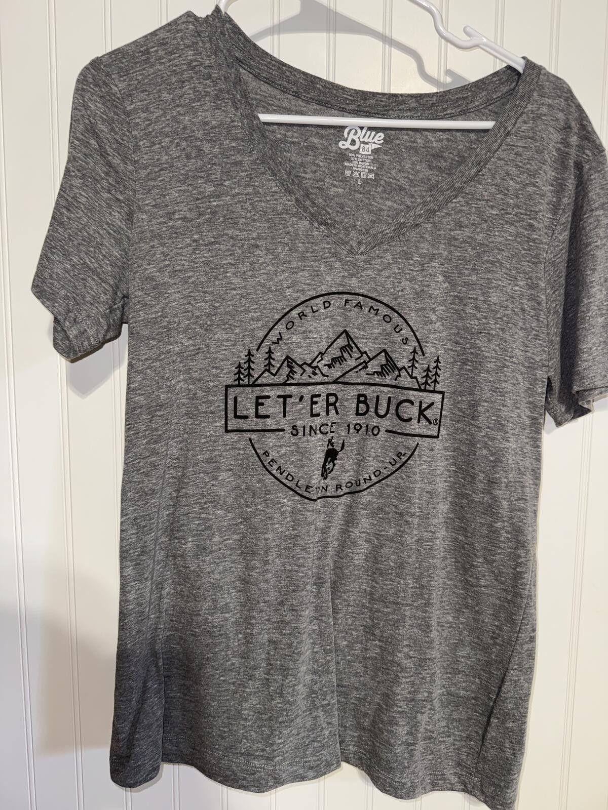 Other Blue 84 Gray Graphic Letter Buck T-Shirt Size L Size L / US 10 / IT 46 - 1 Thumbnail