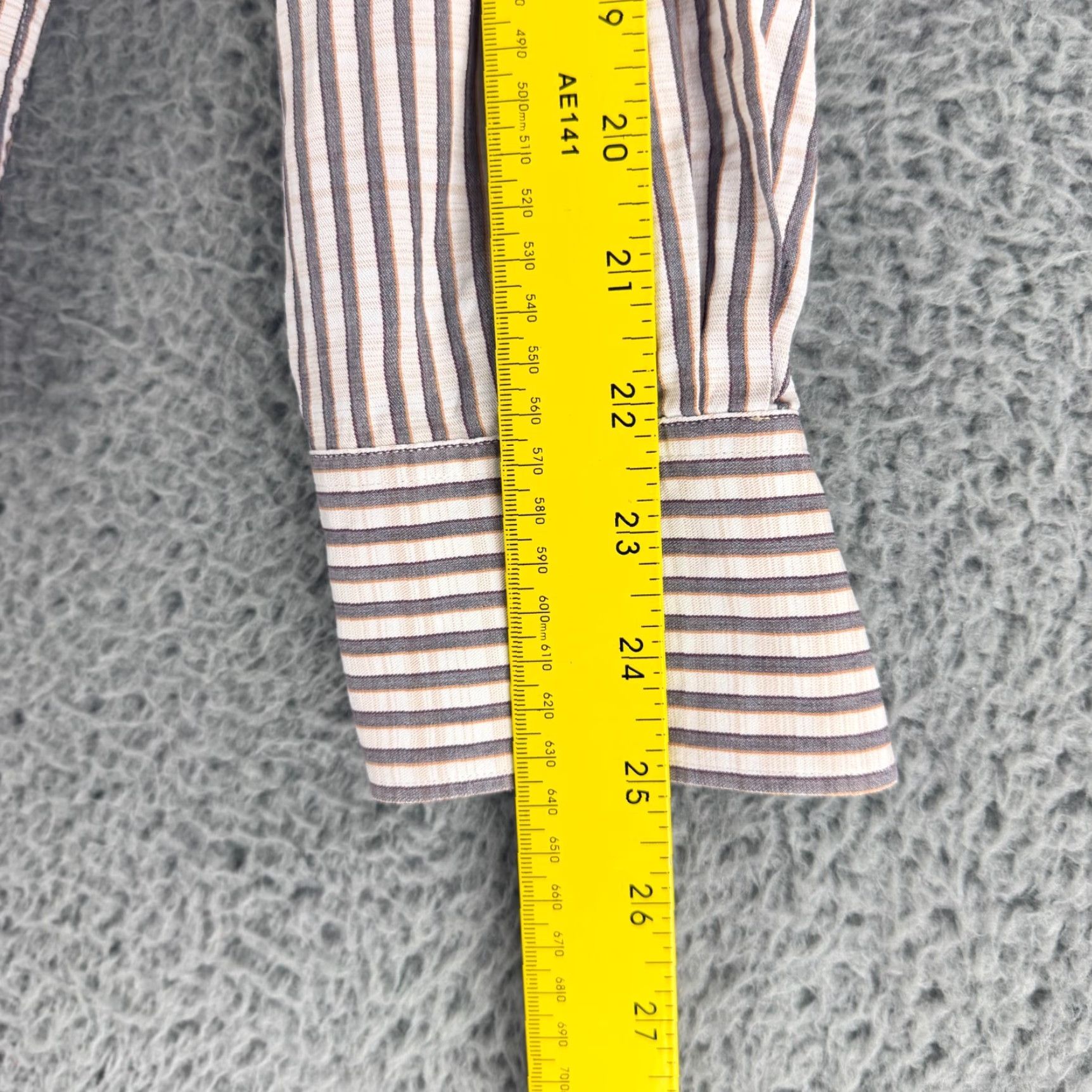 Robert Graham Robert Graham Button-Up Shirt Mens Large Gray Stripe Long Sleeve Classic Fit Size US L / EU 52-54 / 3 - 7 Thumbnail