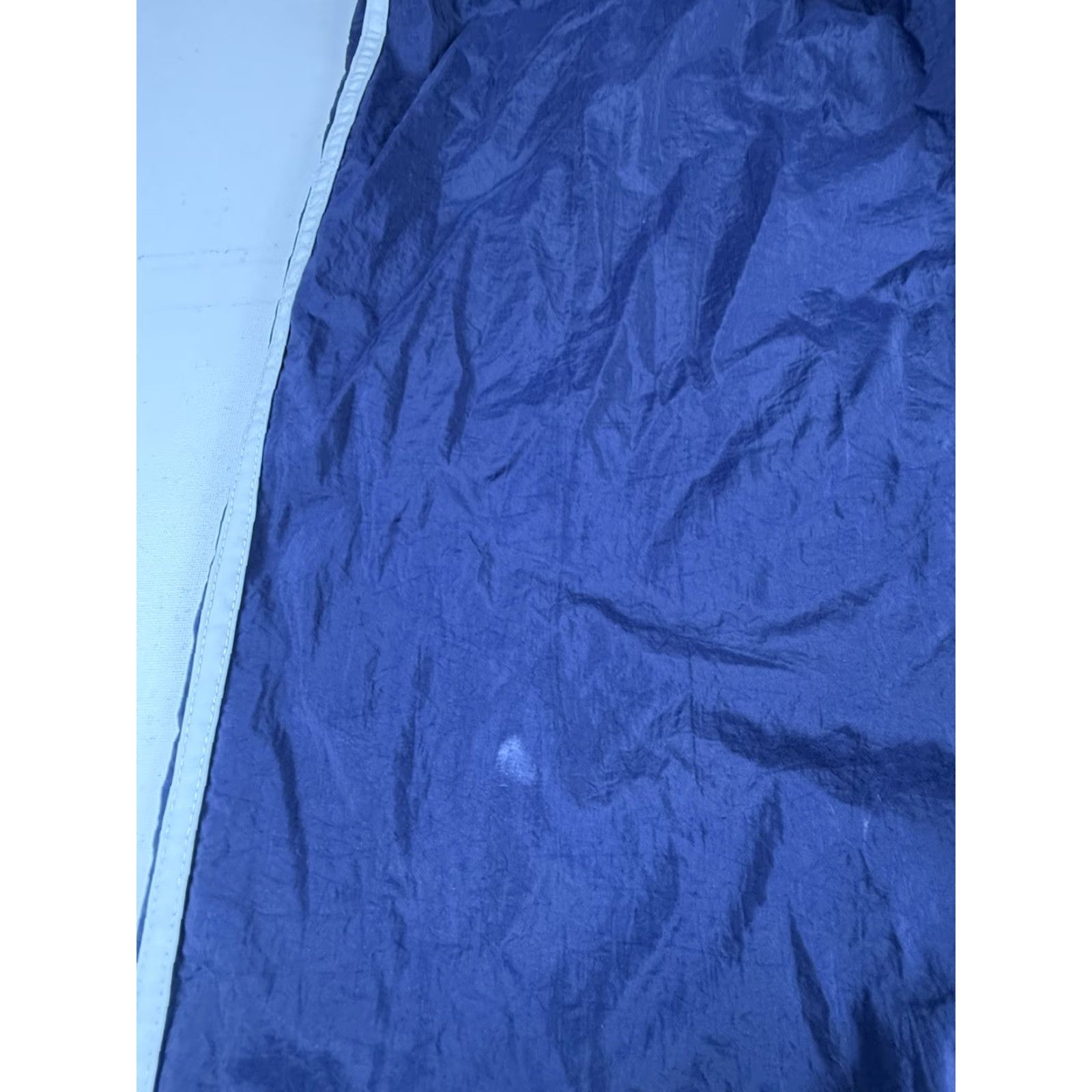 Adidas Adidas Track Pants Mens Medium Navy Blue 90s VTG Nylon Windbreaker Straight Leg Zippered Cuff Elastic Waistband Drawstring Activewear Size US 31 - 4 Thumbnail